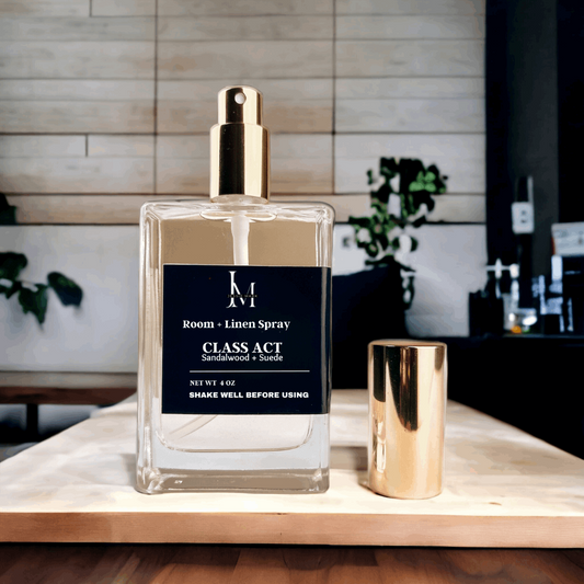 Sandalwood + Suede Scented Room and Linen Spray - Class Act