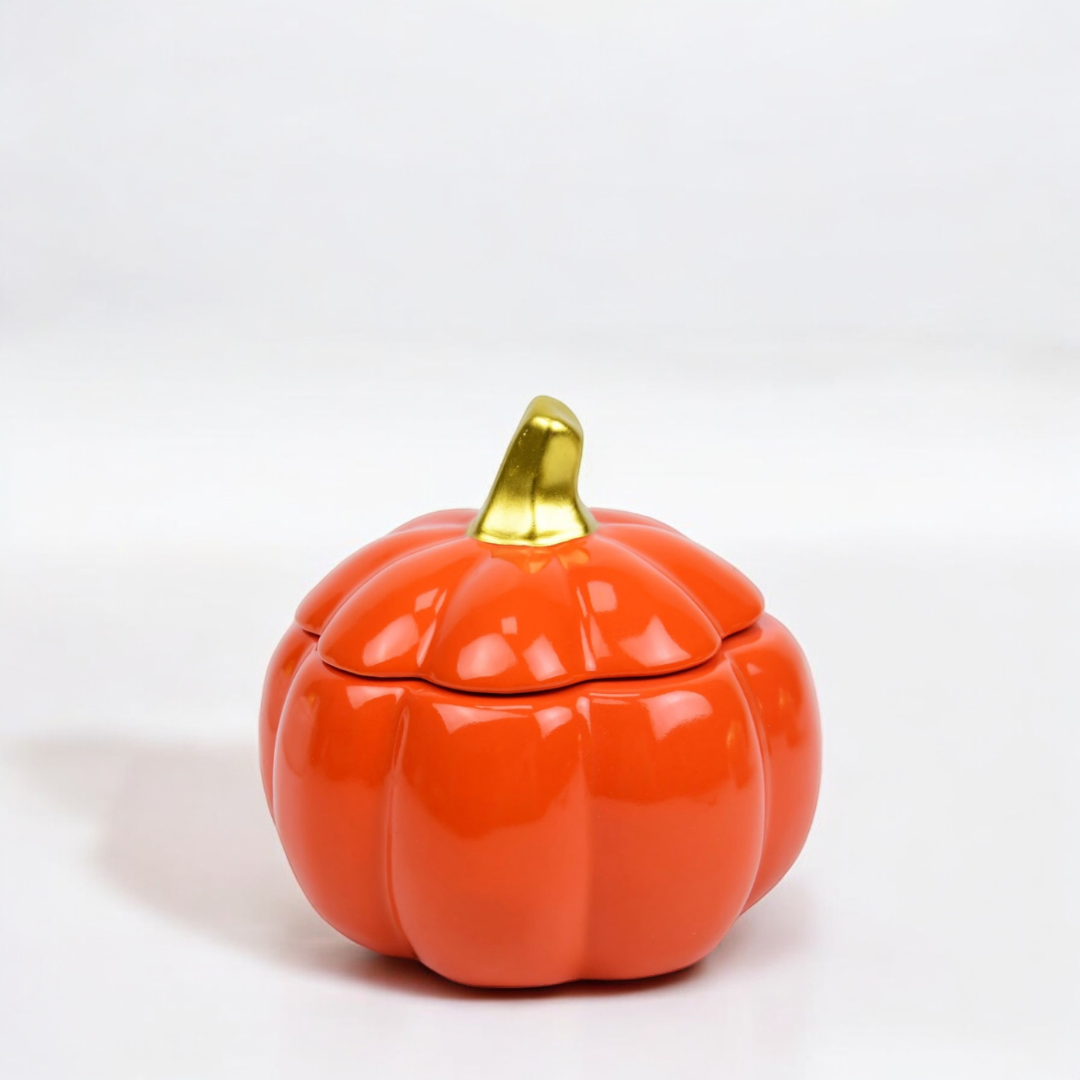 Hand-Poured Pumpkin Jar Candle - Warm & Spicy Fall Aroma