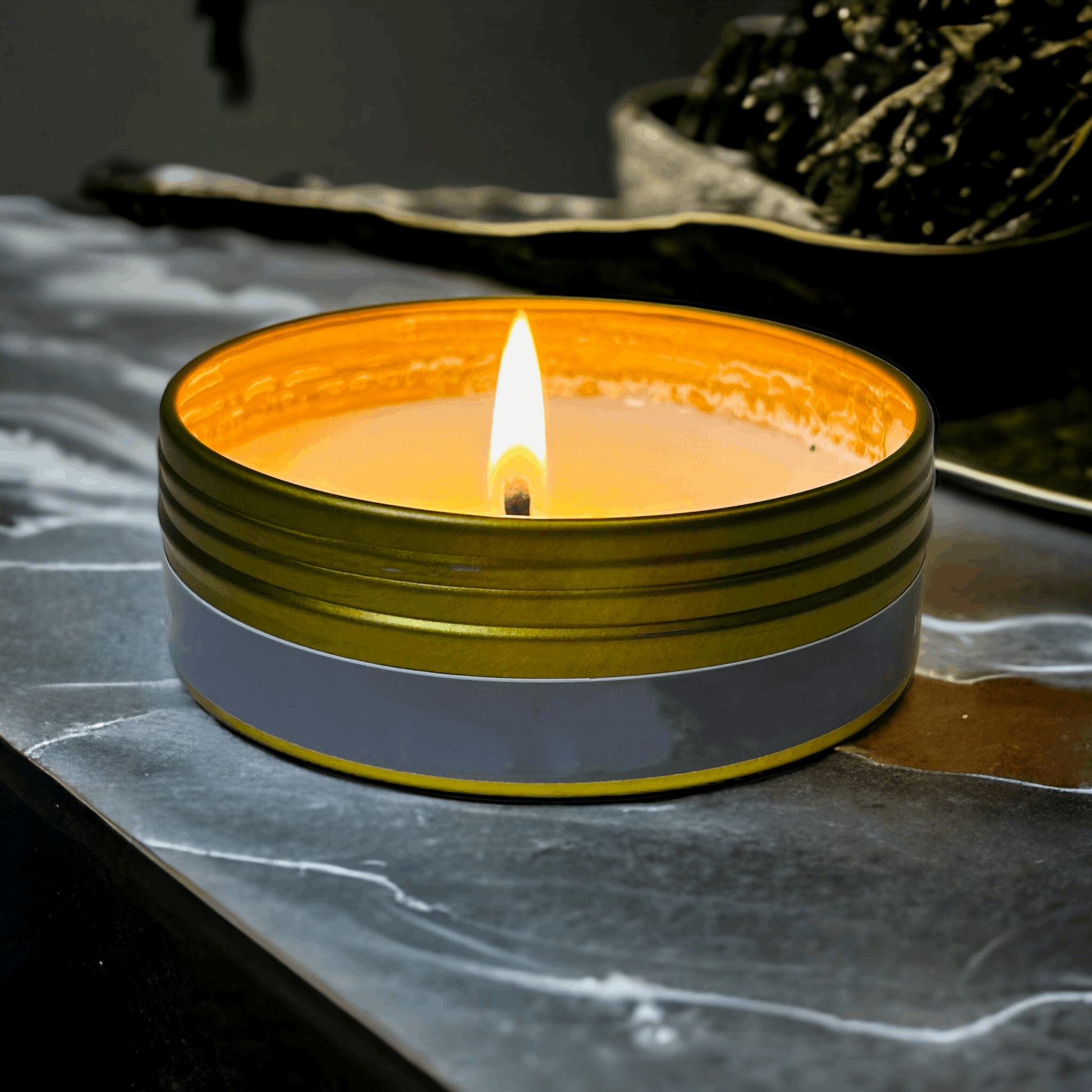 Egyptian Amber Scented Travel Tin Candle - Opulence