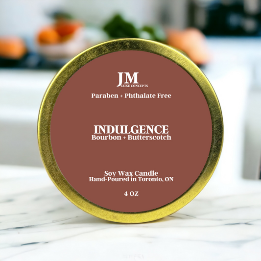 Bourbon + Butterscotch Scented Travel Tin Candle - Indulgence