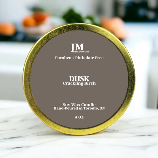 Crackling Birch Scented Travel Tin Candle - Dusk